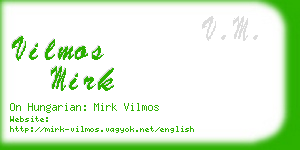 vilmos mirk business card